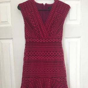 Karen Millen dress pink size 2 tags new hot pink